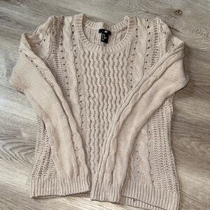 H&M Cream Cable Knit Sweater